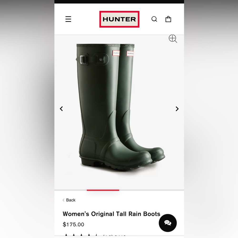 Tall Hunter Green rain boots